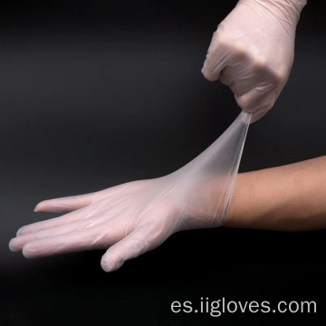 Protección laboral desechable Guante elástico Guantes de PVC suaves